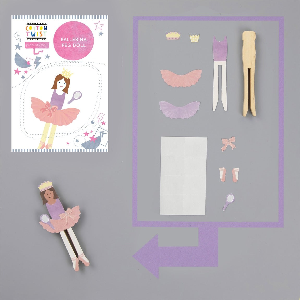 Cotton Twist - Make Your Own Ballerina Peg Doll