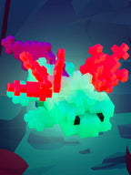 Plus Plus -  Axolotl - 100 pcs - Glow In The Dark