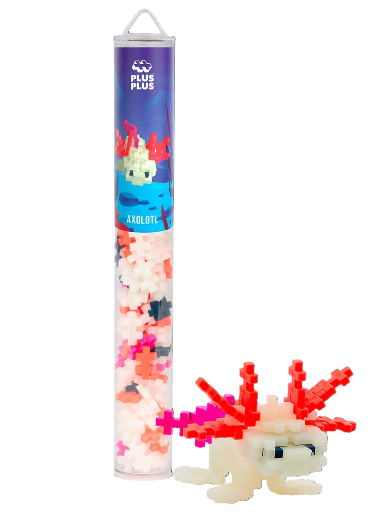 Plus Plus -  Axolotl - 100 pcs - Glow In The Dark